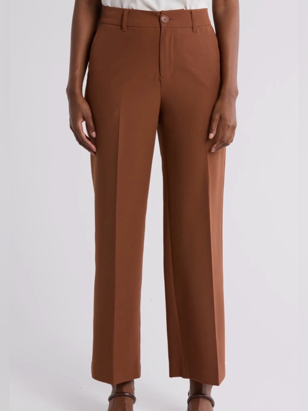 Gemma & Jane Wide leg trouser pants Ladies size large Brown